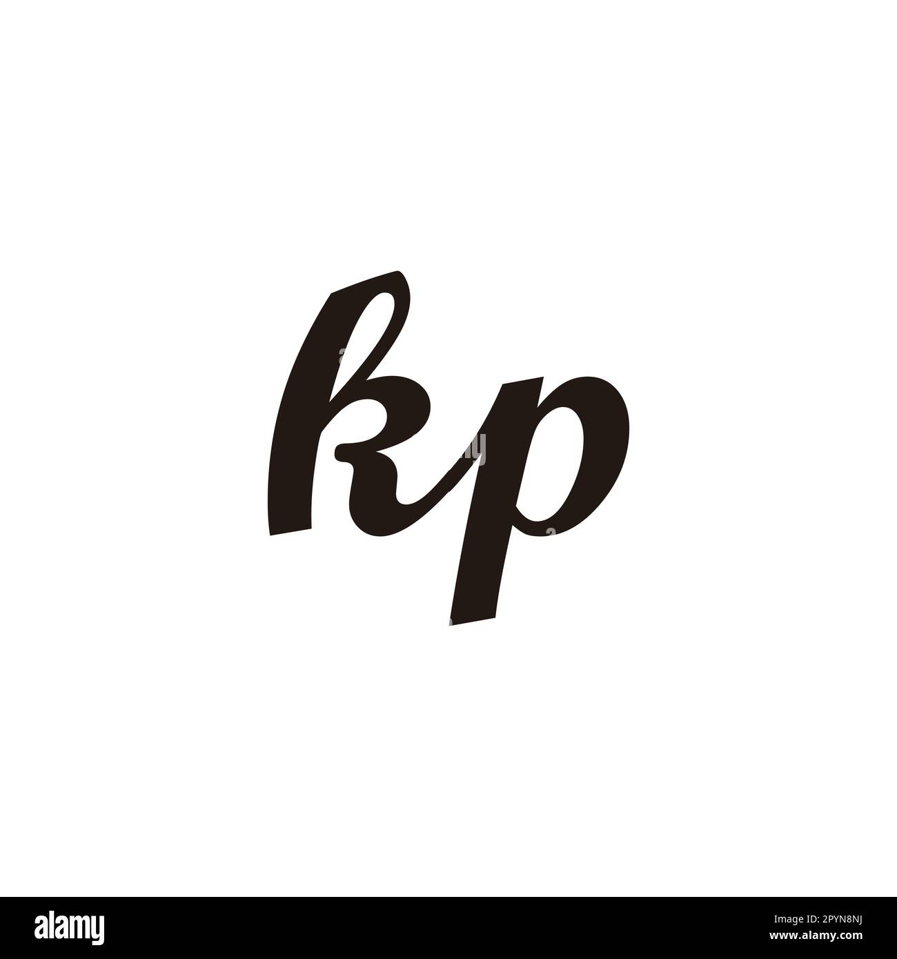 Letter Kp connect geometric symbol simple logo vector Stock Vector