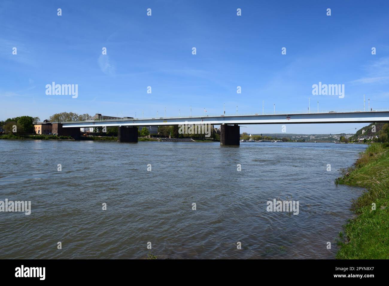 Pfaffendorfer Brücke, old version in 2023 Stock Photo