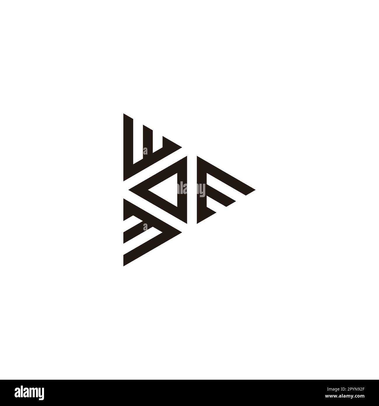 Letters m triangles, round geometric symbol simple logo vector Stock