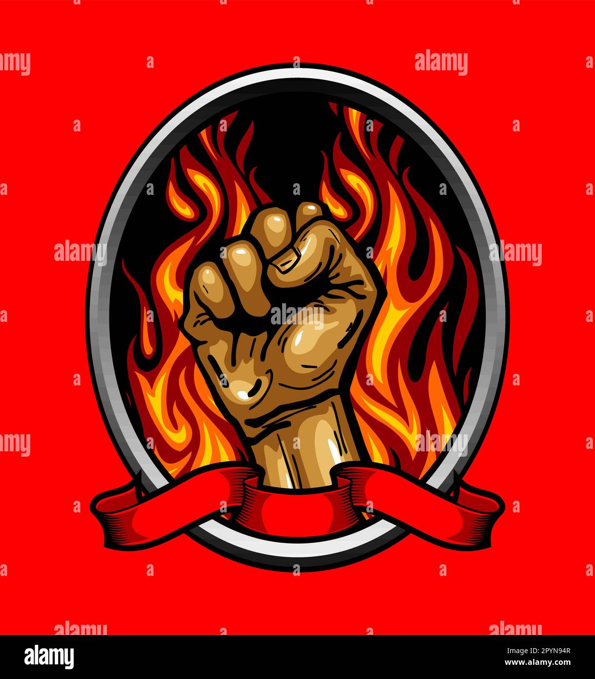 hands clenched Stock Vector