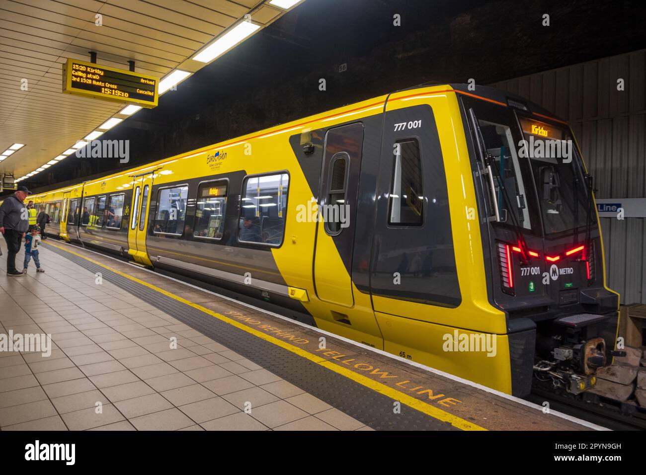 New Merseyrail Stadler Class 777 electric commuter train at Central station Liverpool. Stock Photo