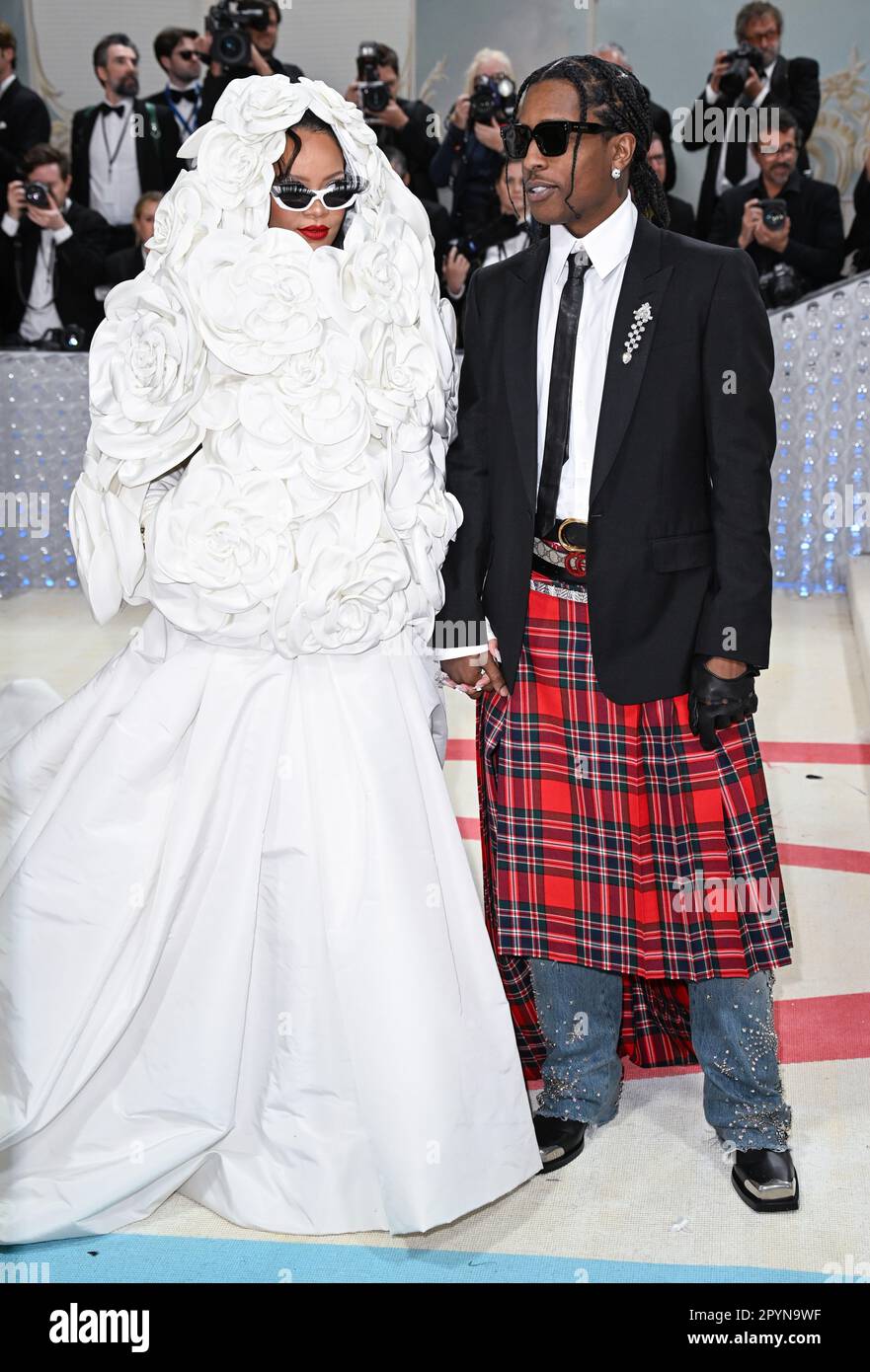 New York, USA. May 1st, 2023. Rihanna and ASAP Rocky arriving at The