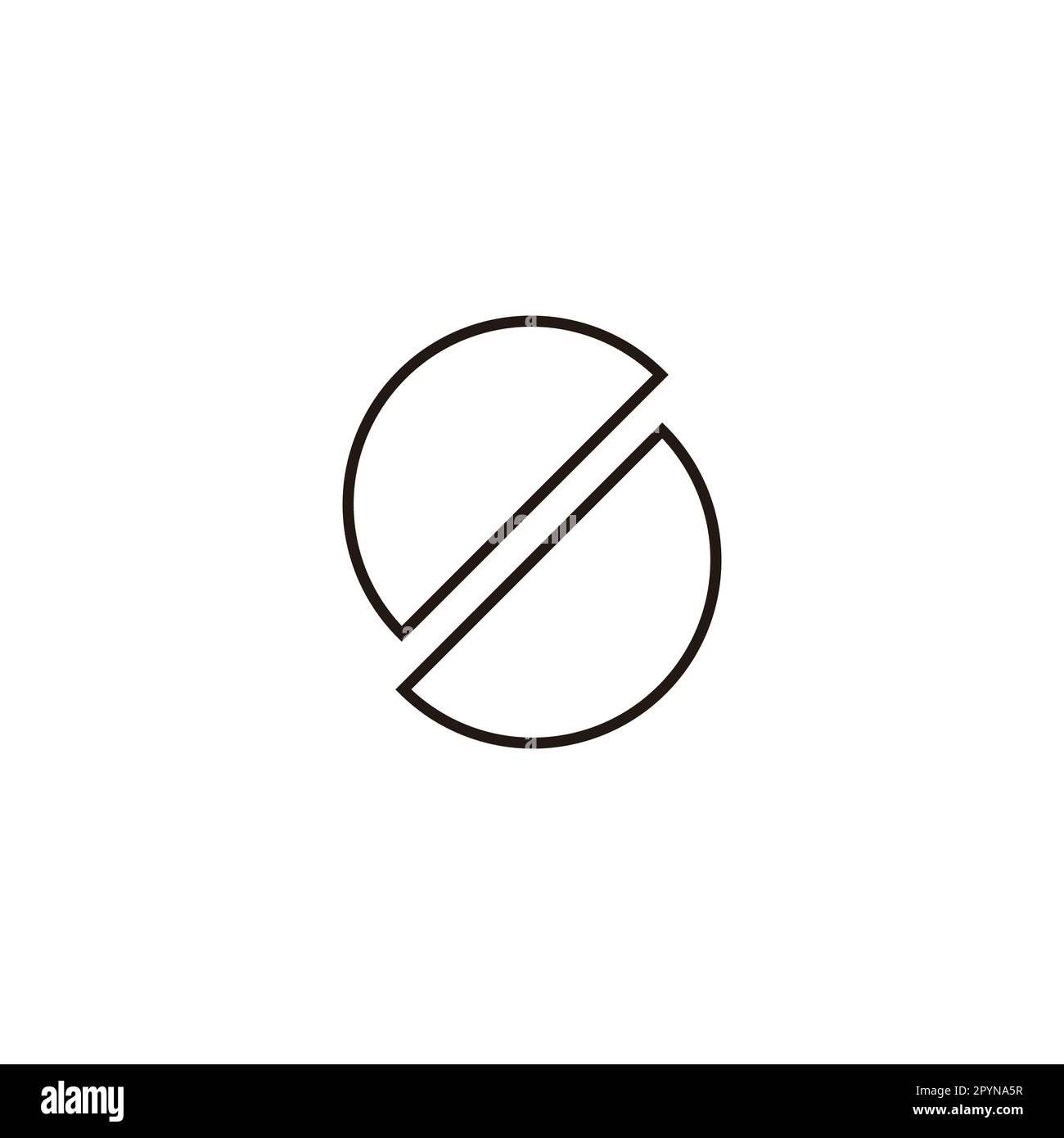 Letter S slice, line geometric symbol simple logo vector Stock Vector ...