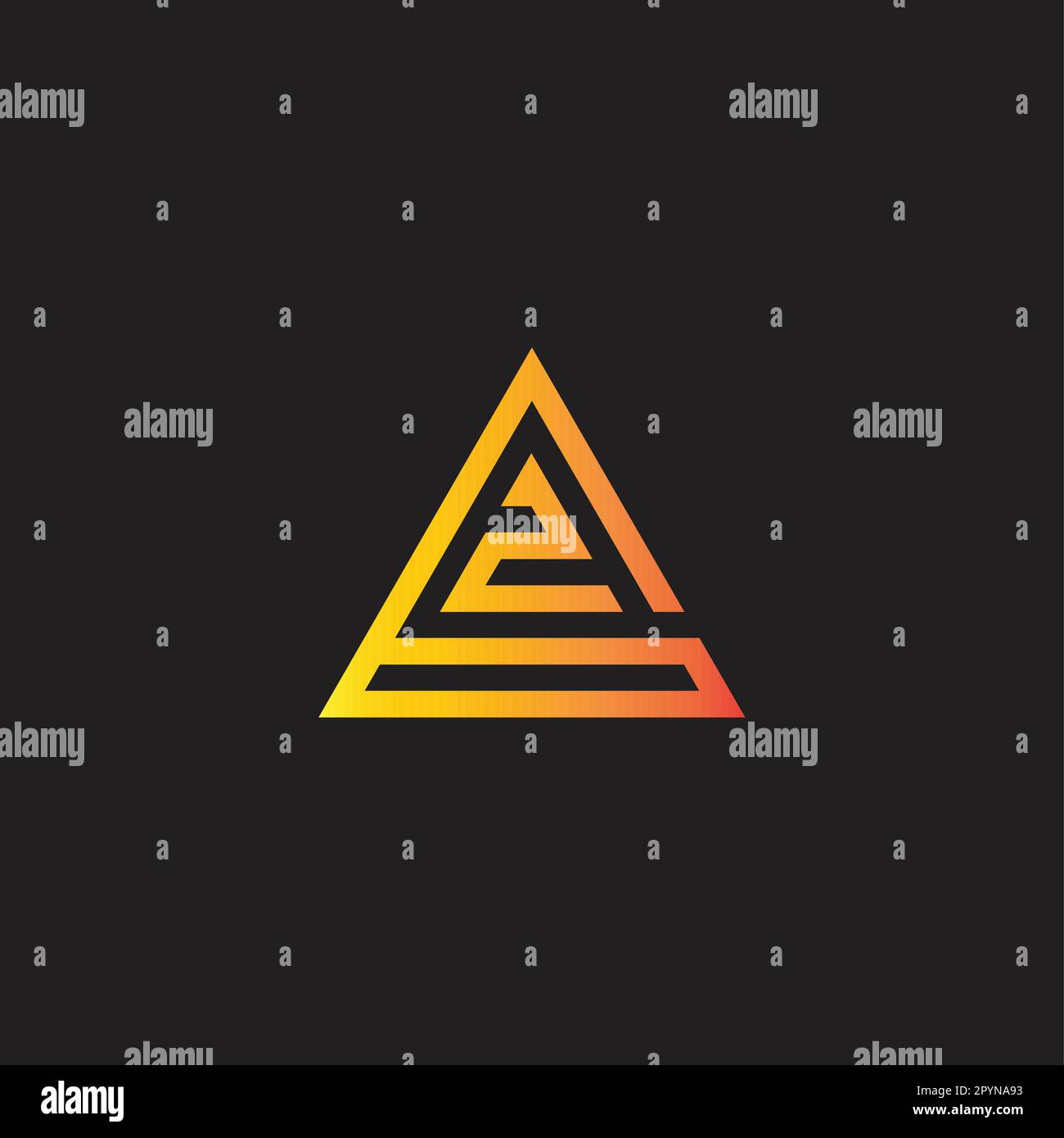 Number 2 in 6, triangle geometric symbol simple logo vector Stock ...