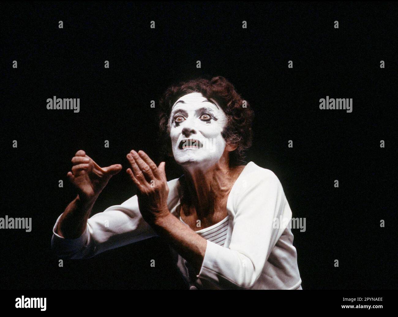 Marcel Marceau at Sadler's Wells, London EC1  16/08/1988 Stock Photo