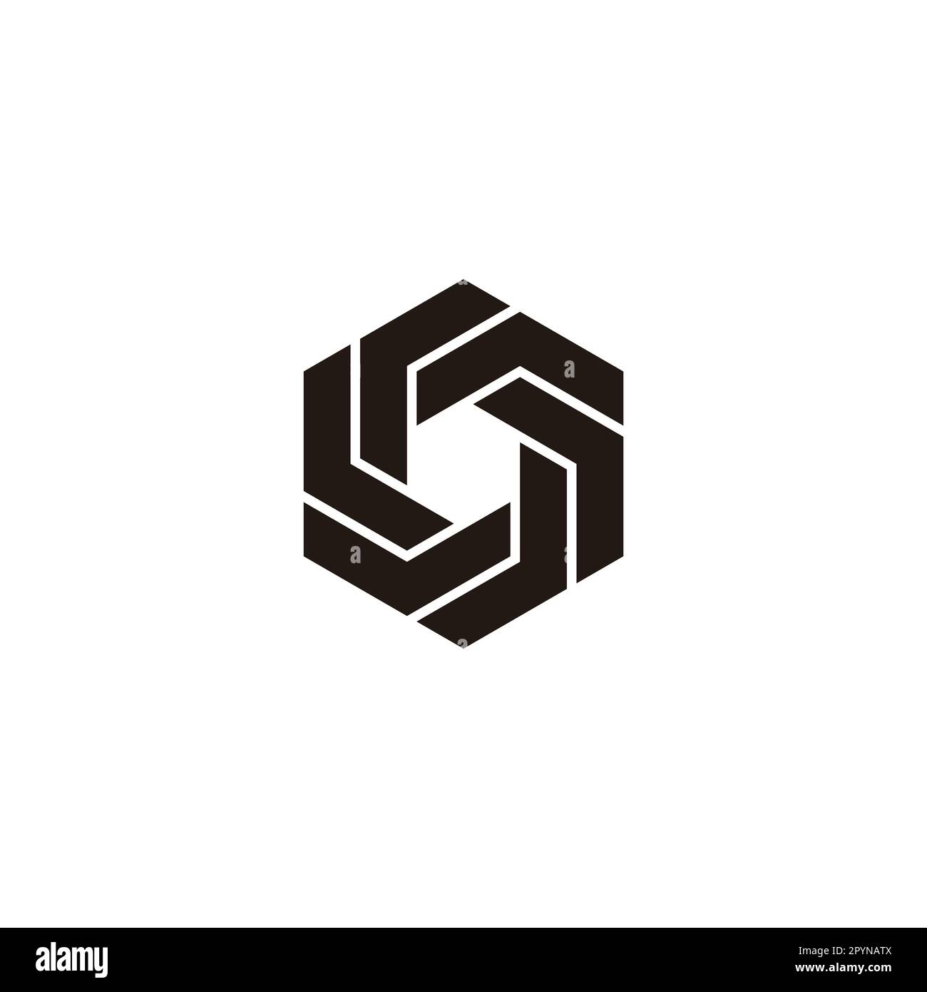 Letter O hexagon, fold, rounded geometric symbol simple logo vector ...