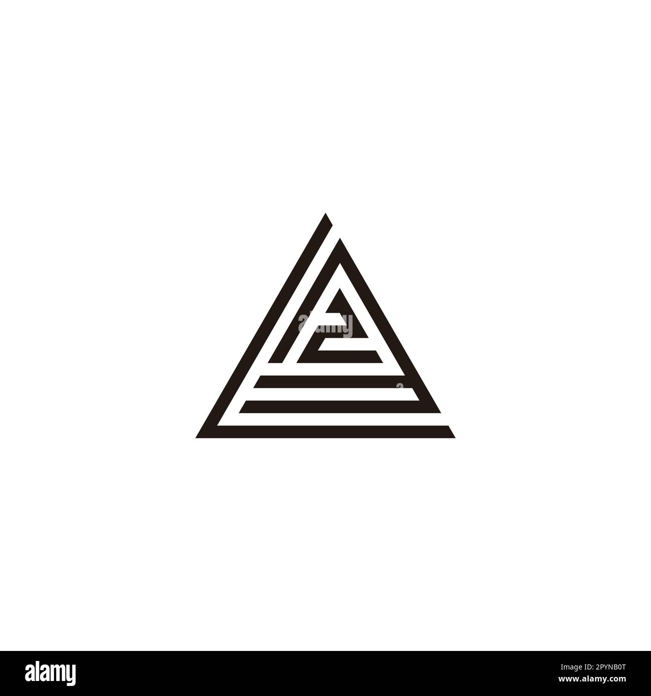 Letter L, number 3 and 2 triangle geometric symbol simple logo vector ...