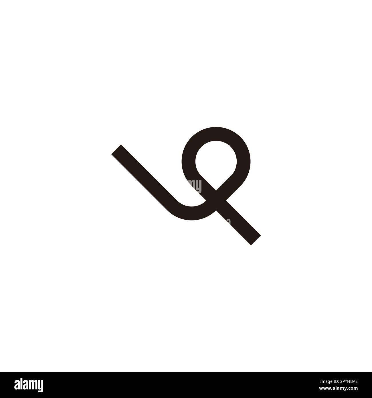 Letter V balloon geometric symbol simple logo vector Stock Vector