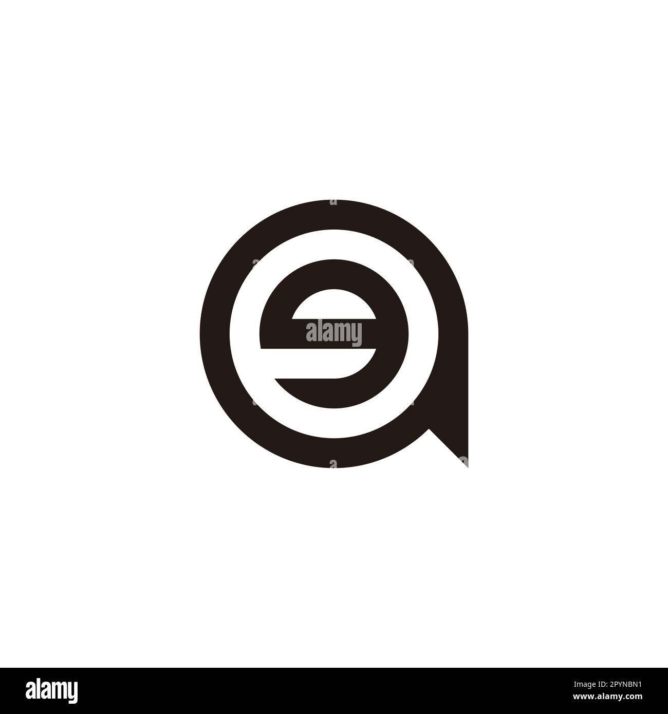 Letter g in message, circle geometric symbol simple logo vector Stock Vector