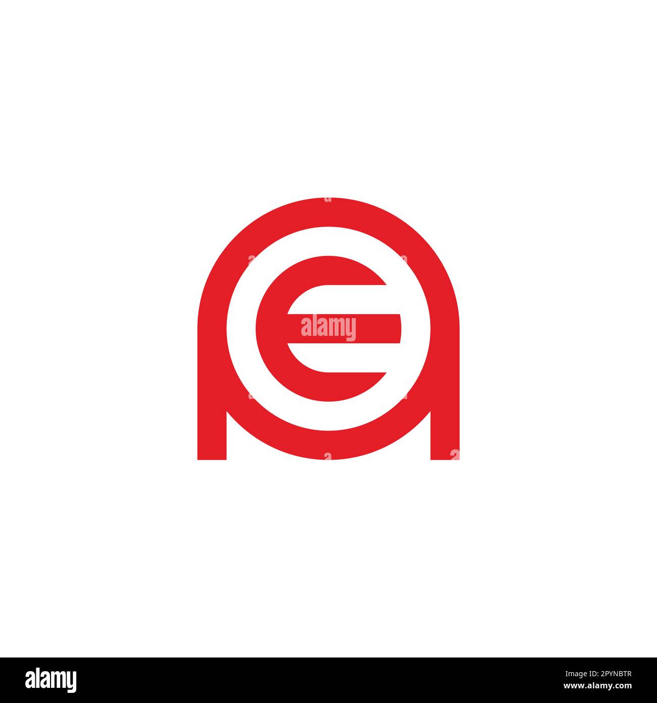 Letter E in A, circle geometric symbol simple logo vector Stock Vector ...
