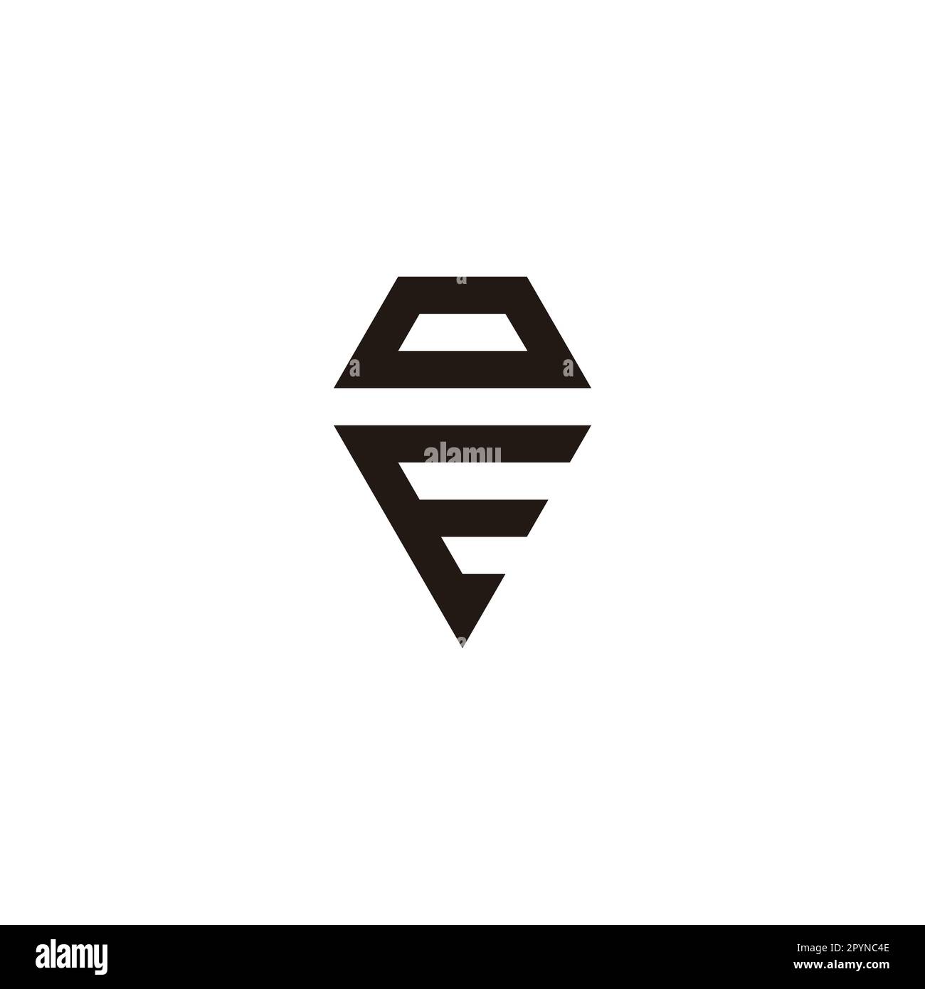 Letter E And O Diamond Geometric Symbol Simple Logo Vector Stock Vector