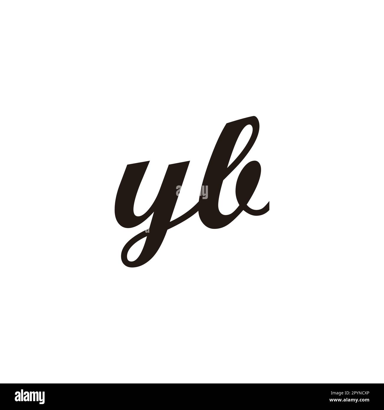 Letter yb connect geometric symbol simple logo vector Stock Vector