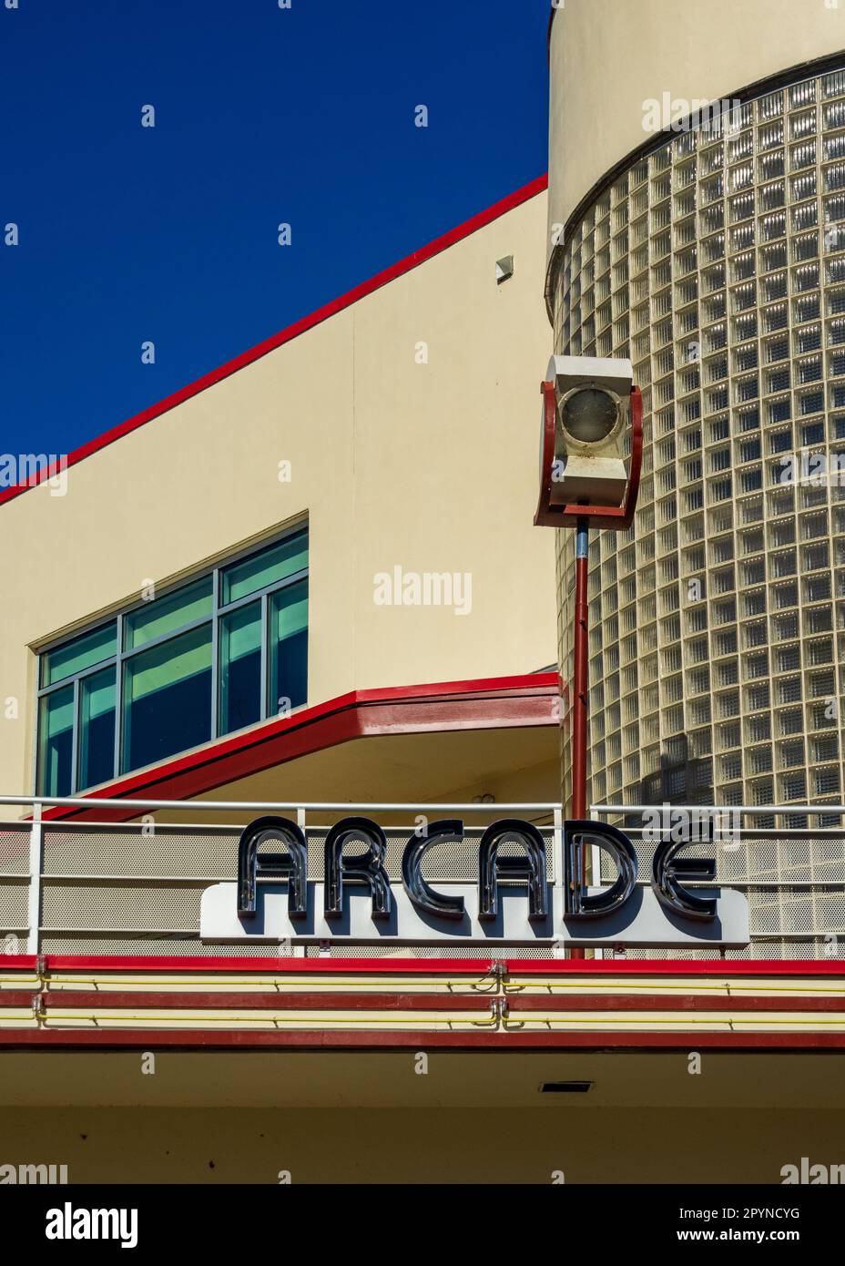 Arcade Art Deco sign, Glen Echo Park, Glen Echo, MD Stock Photo Alamy