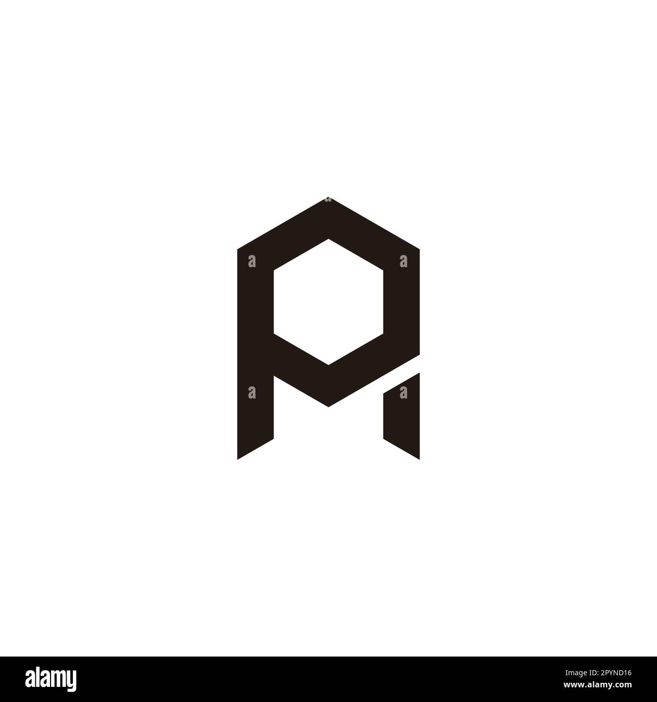 Letter P and M hexagon geometric symbol simple logo vector Stock Vector ...