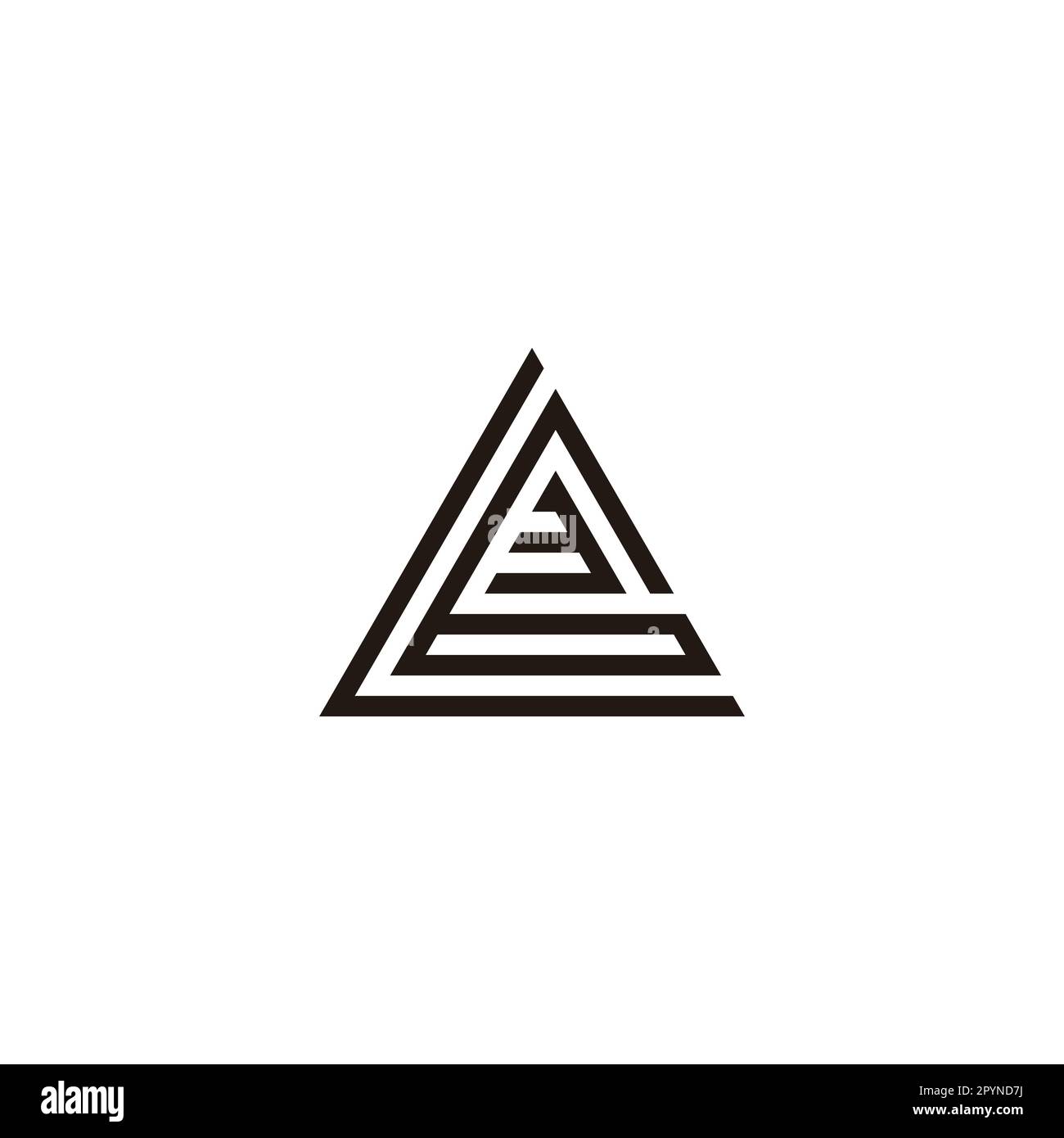 Letter L, number 3 and 6 triangle geometric symbol simple logo vector ...