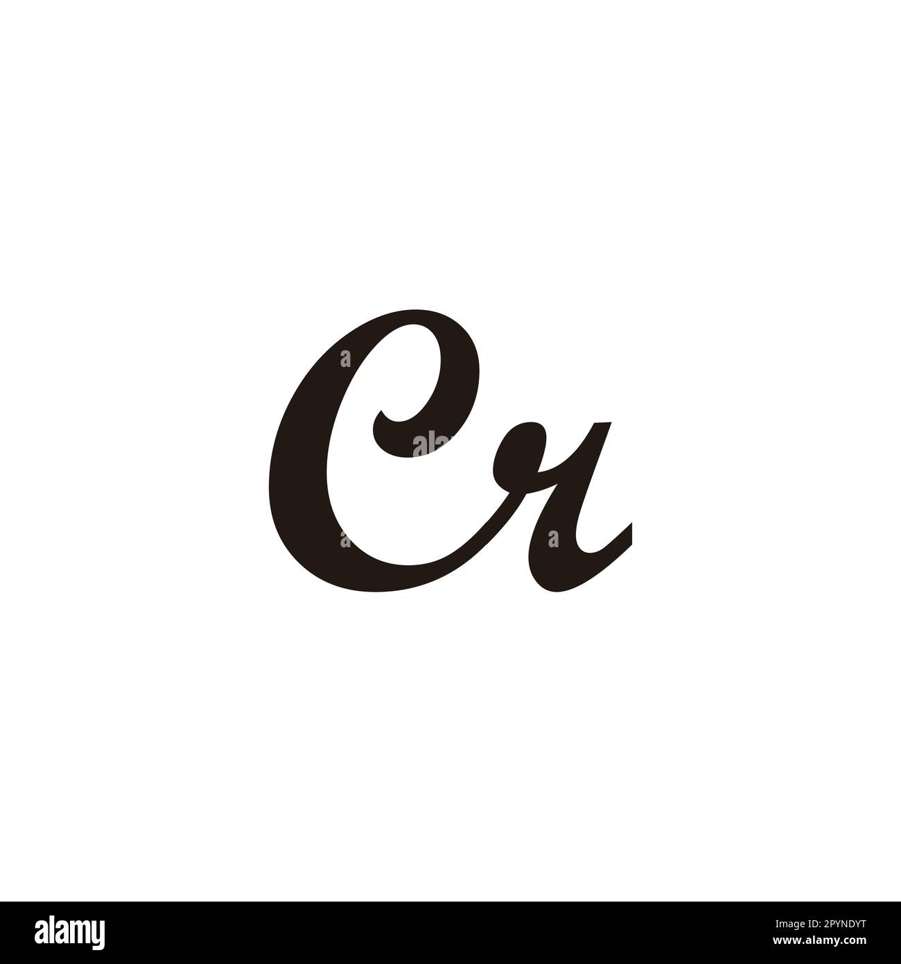 Letter Cr connect geometric symbol simple logo vector Stock Vector