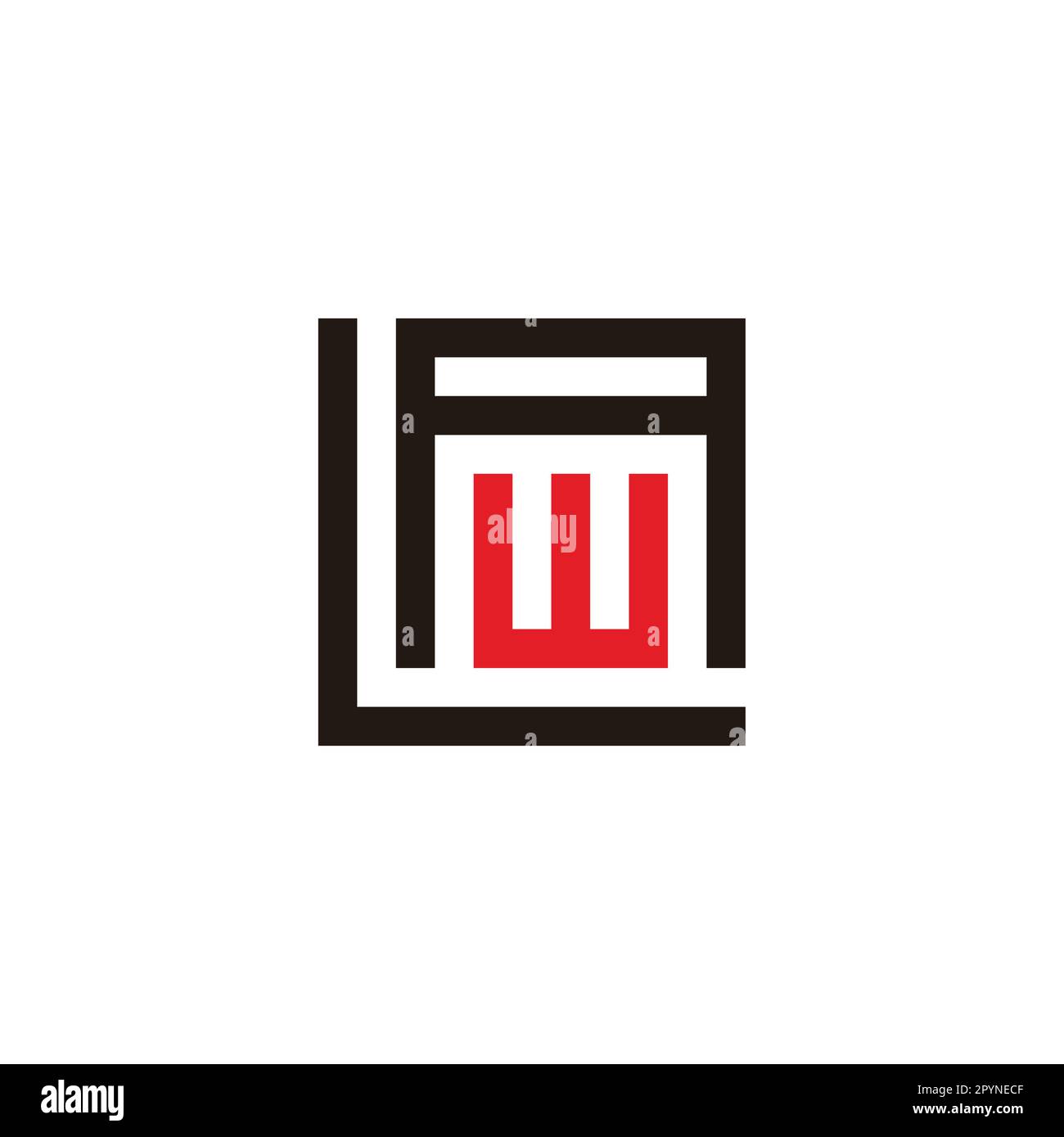 Letter L, A and m square geometric symbol simple logo vector Stock Vector