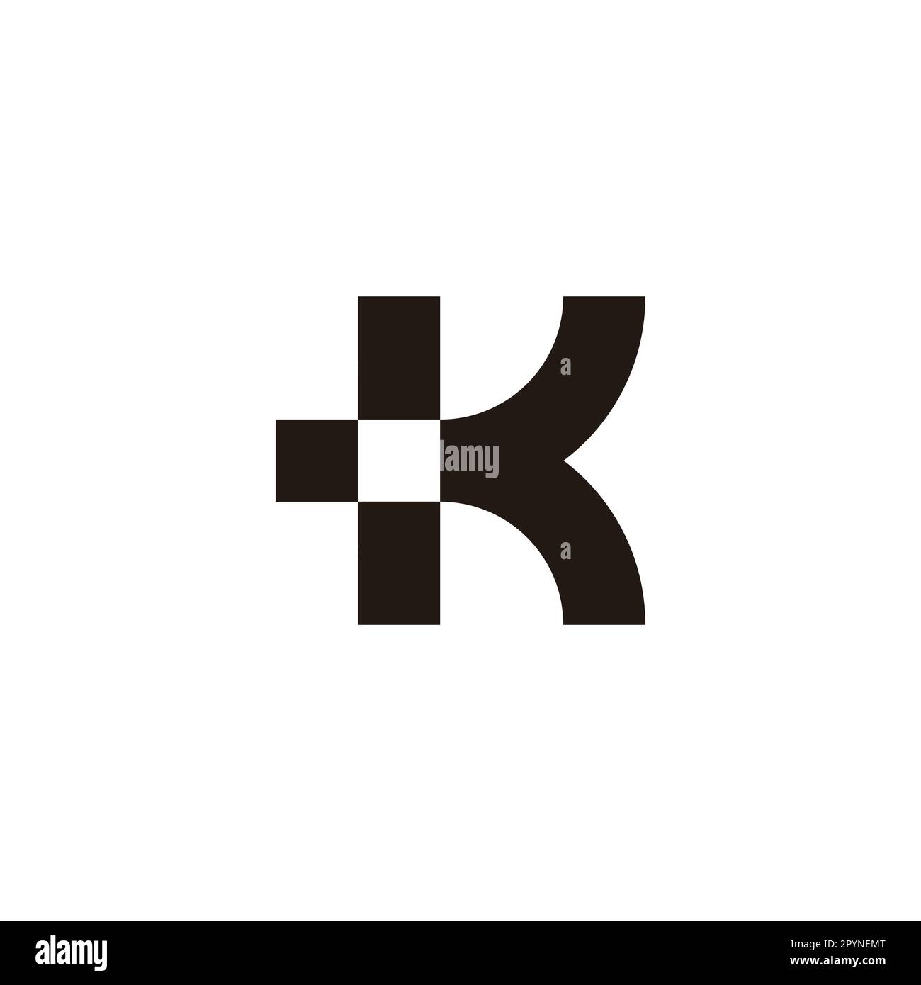 Letter Ky Yk K Y Outline Geometric Symbol Simple Logo Vector Stock