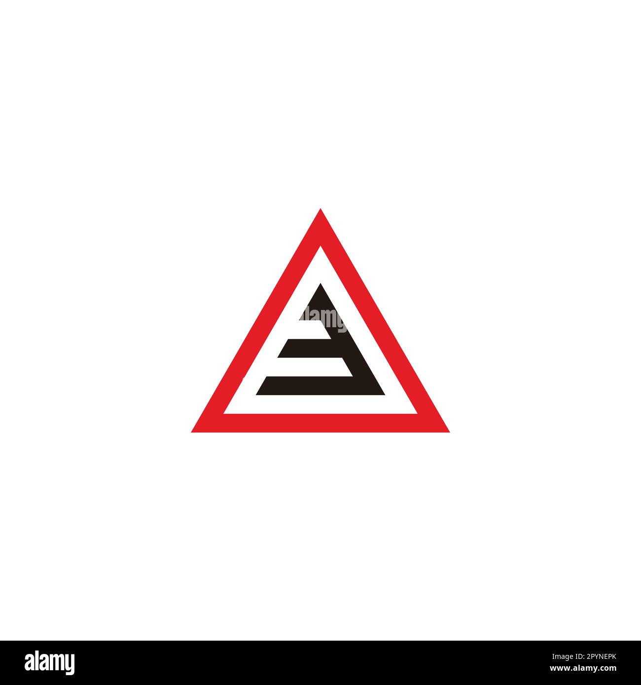 Number 3 in Letter O, triangle geometric symbol simple logo vector