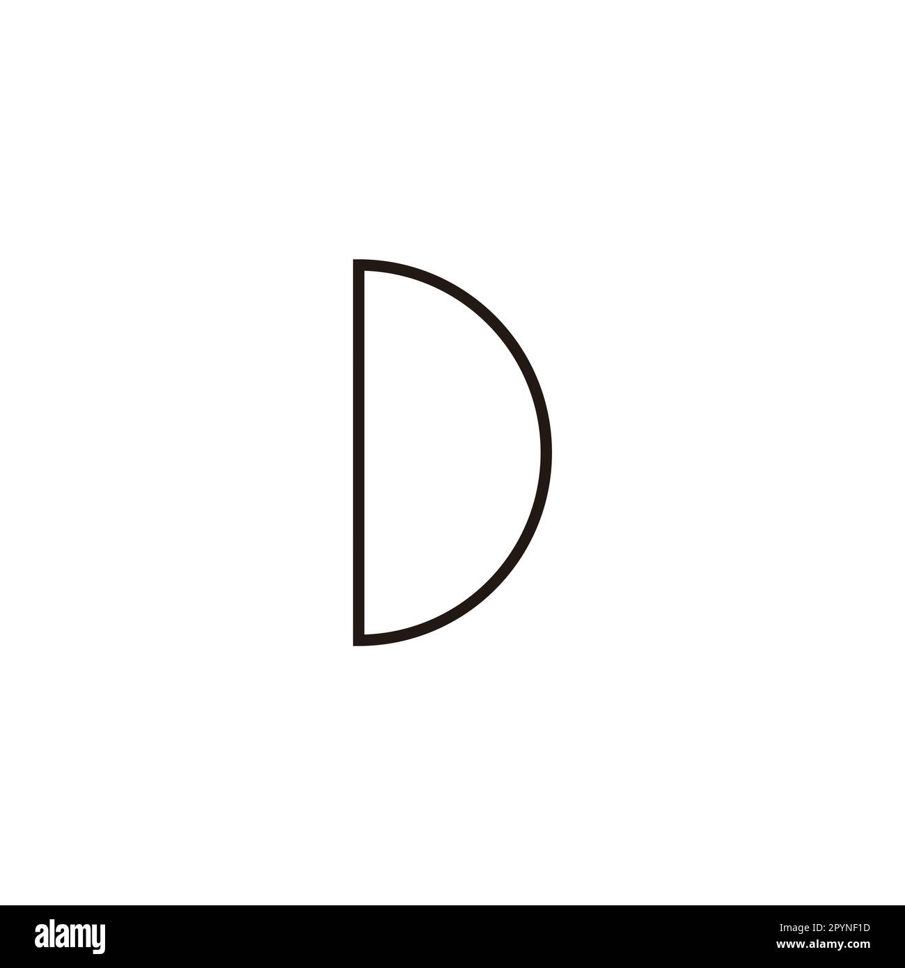 Letter D line geometric symbol simple logo vector Stock Vector Image ...