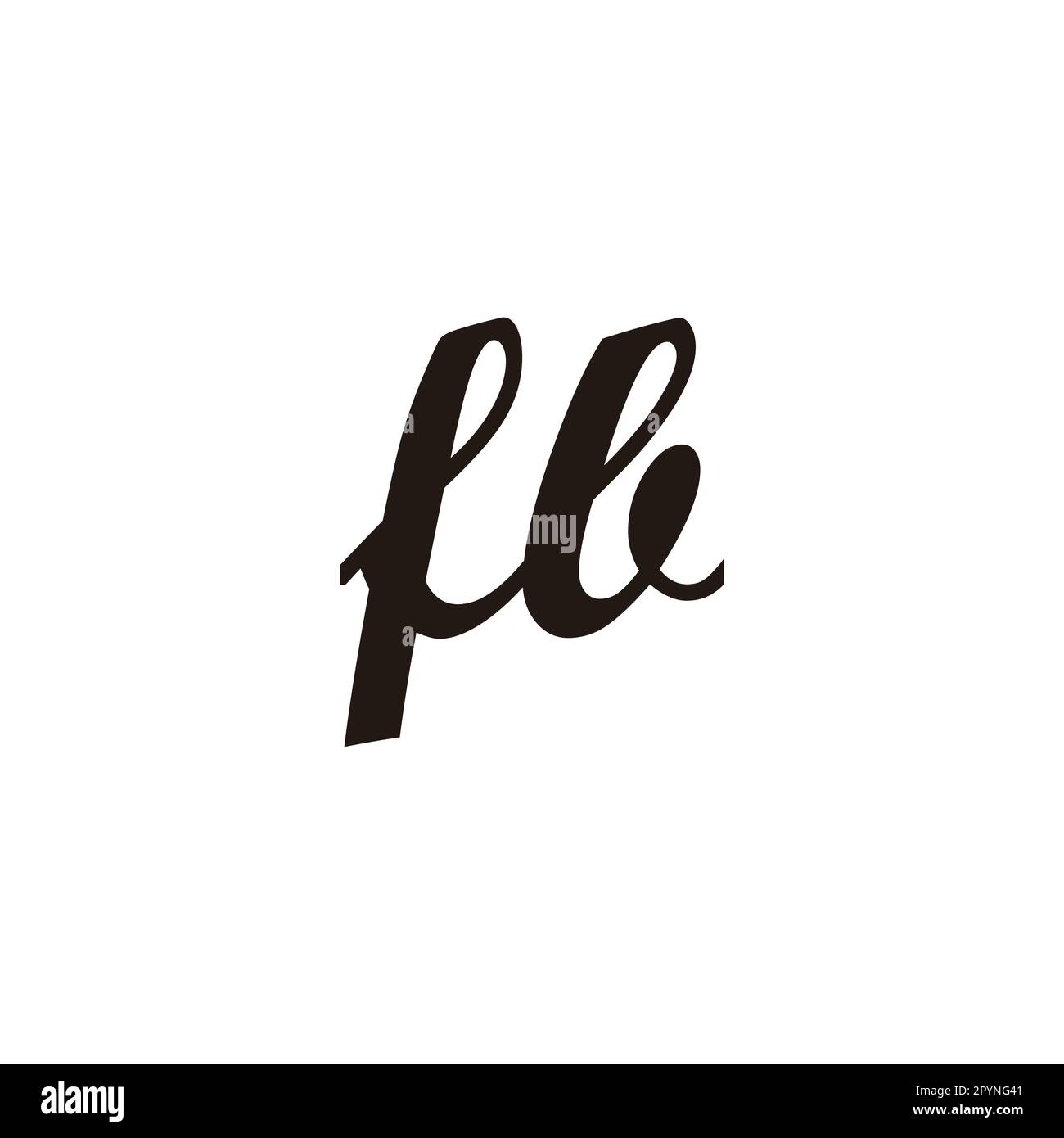 Letter fb connect geometric symbol simple logo vector Stock Vector