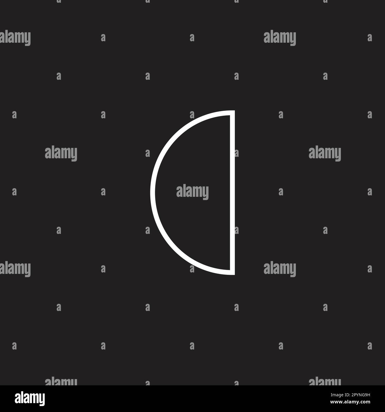 Crescent Moon Geometric Shape Logo Template PNG vector in SVG, PDF