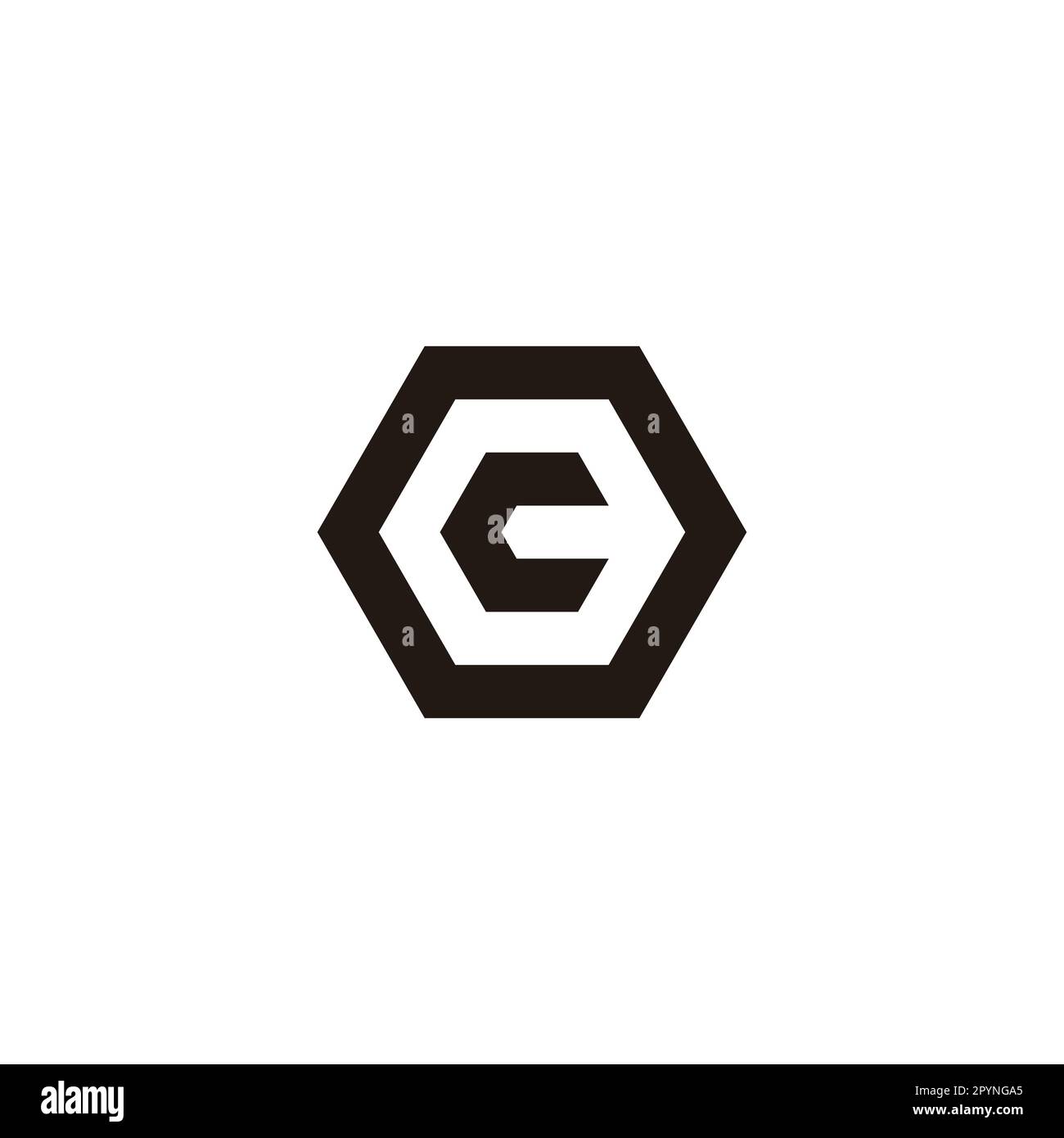 Letter C in O, hexagon geometric symbol simple logo vector Stock Vector ...
