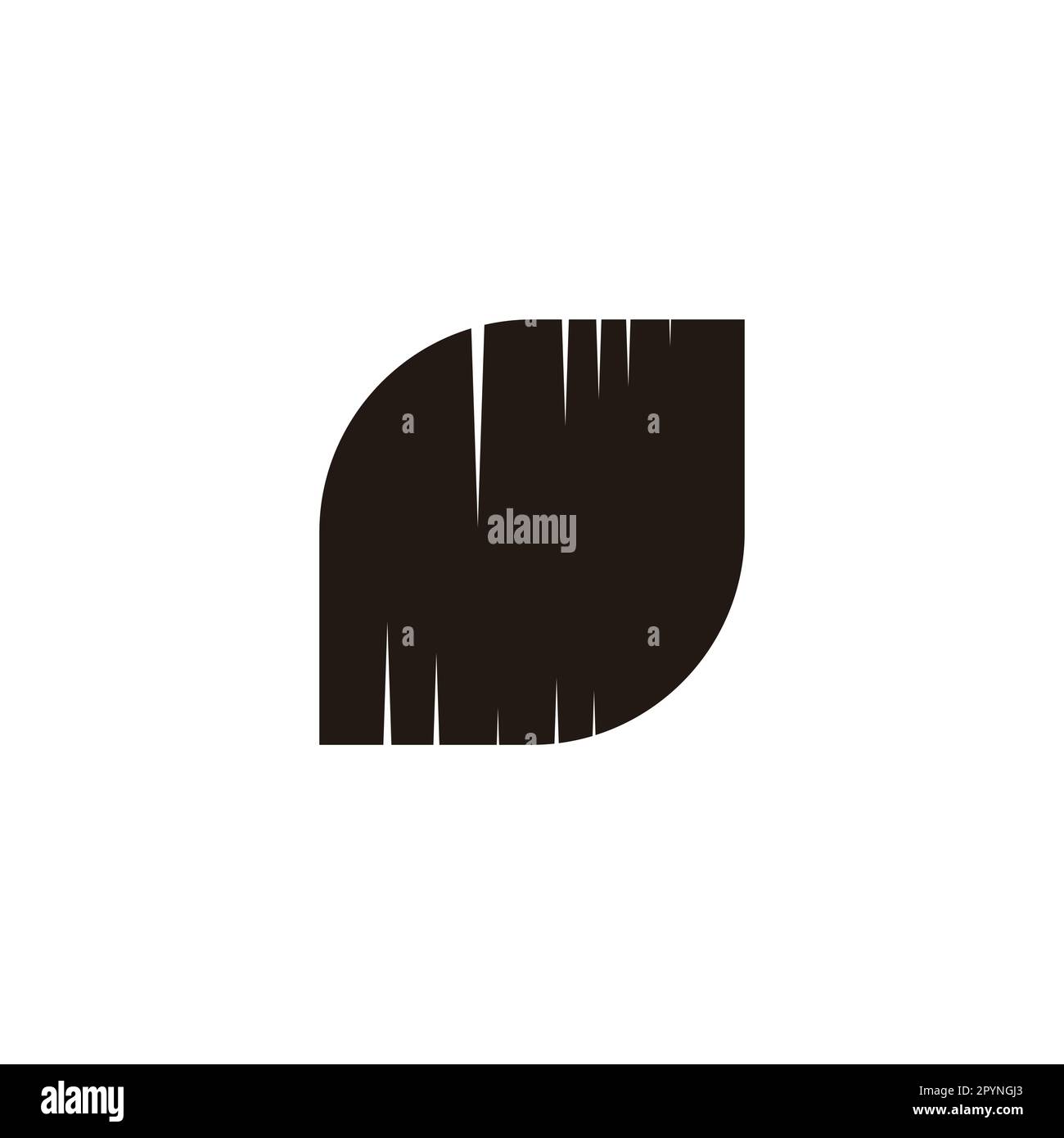 Leaf, forest geometric symbol simple logo vector Stock Vector