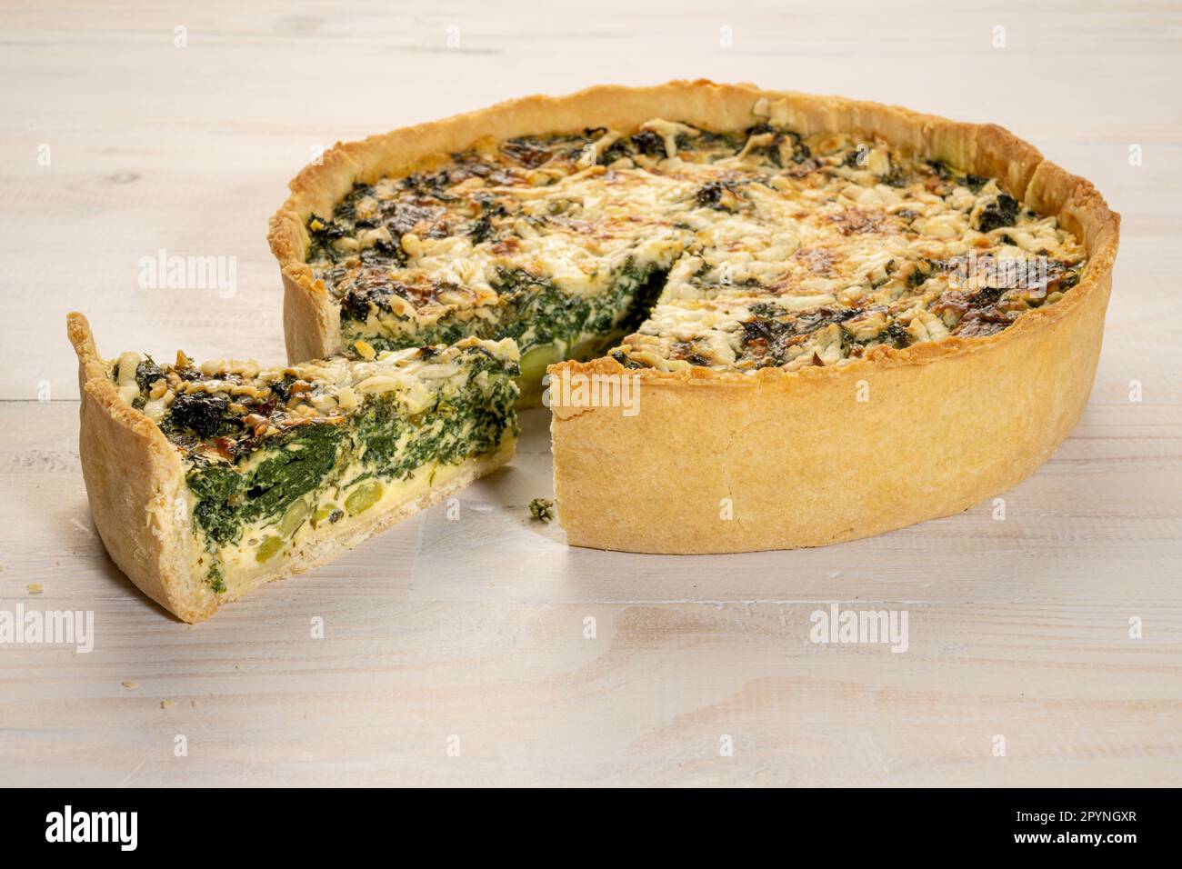 Coronation Quiche. Official recipe launched for the coronation of King Charles III 2023. Stock Photo