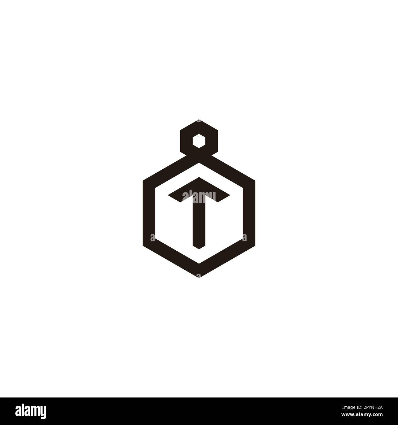 Letter T in 8, hexagon geometric symbol simple logo vector Stock Vector ...
