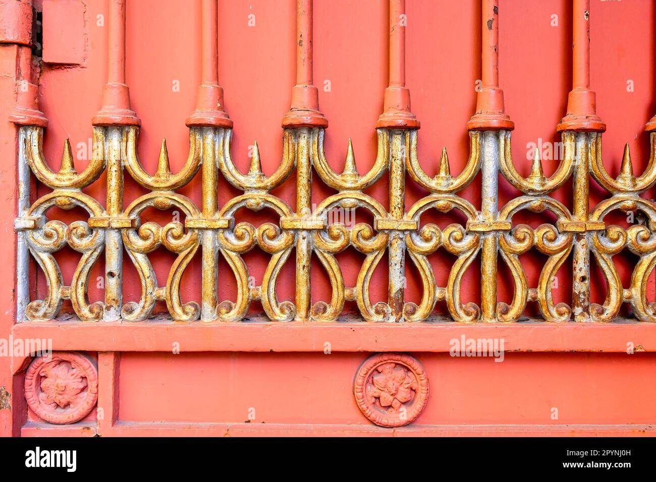 Metalwork decorating an antique door, Porto, Portugal Stock Photo Alamy