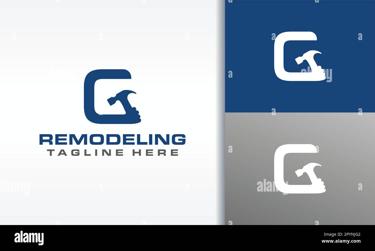 renovation logo leter c and g for real estate business Stock Vector ...