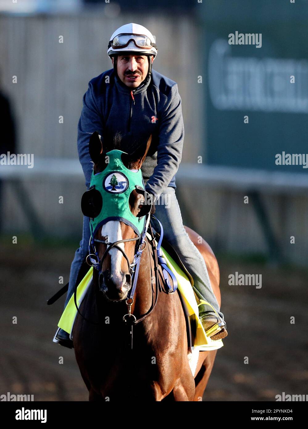Louisville United States 04th May 2023 Kentucky Derby Hopeful Sun Thunder Walks On The Track 
