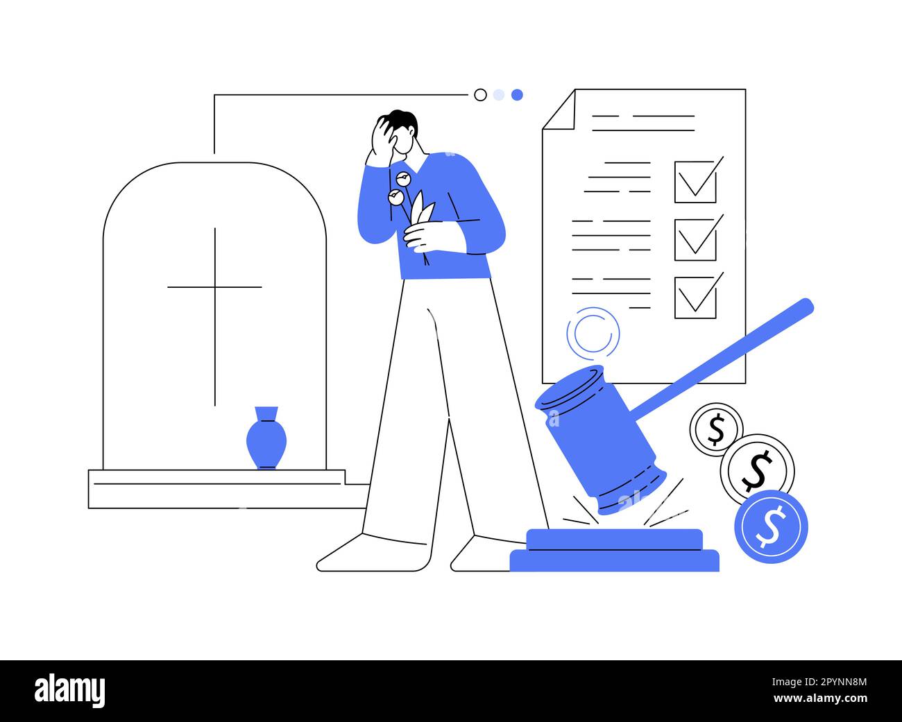 Death grant abstract concept vector illustration Stock Vector Image