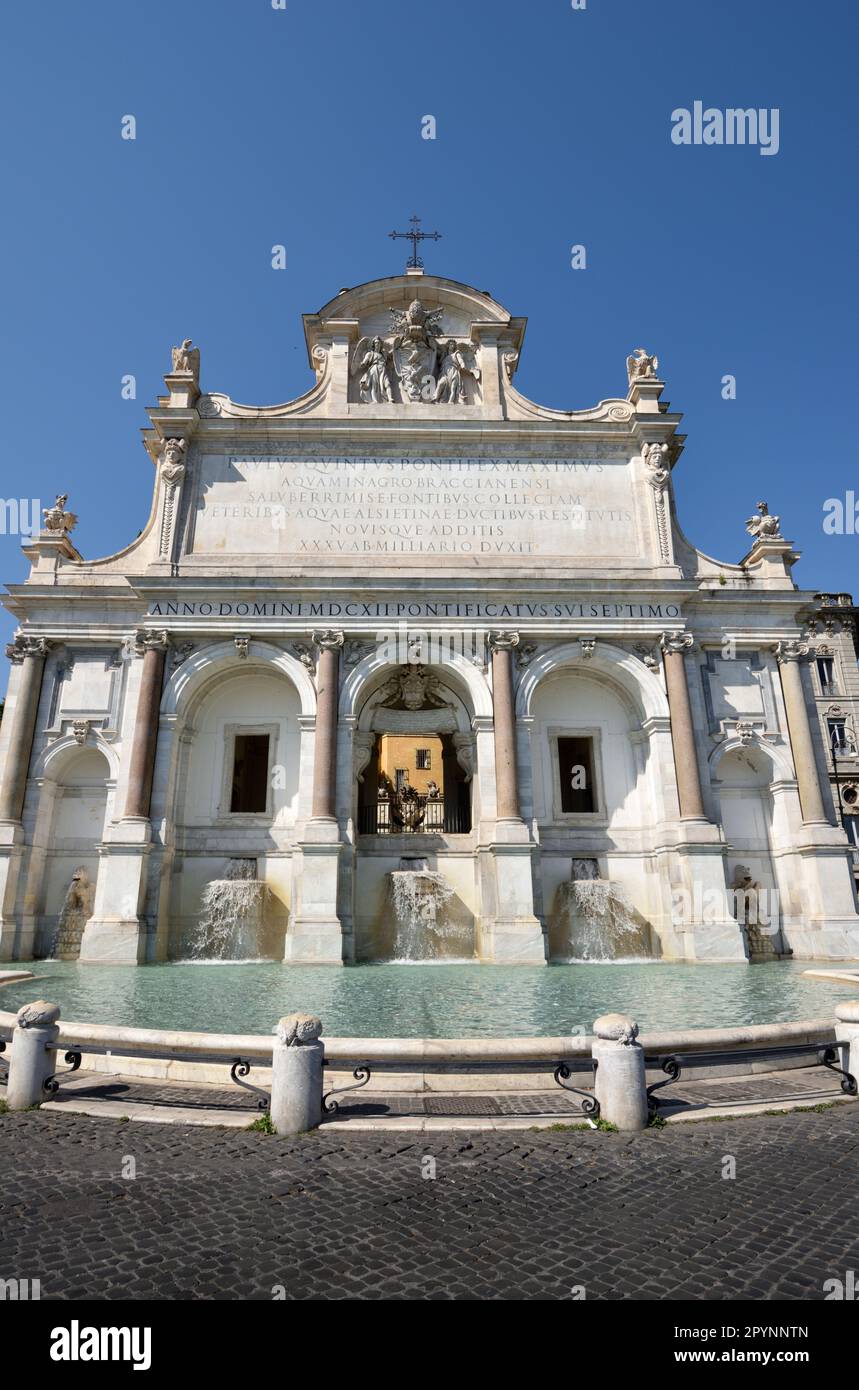 fontana dell'acqua paola, gianicolo, rome, italy Stock Photo