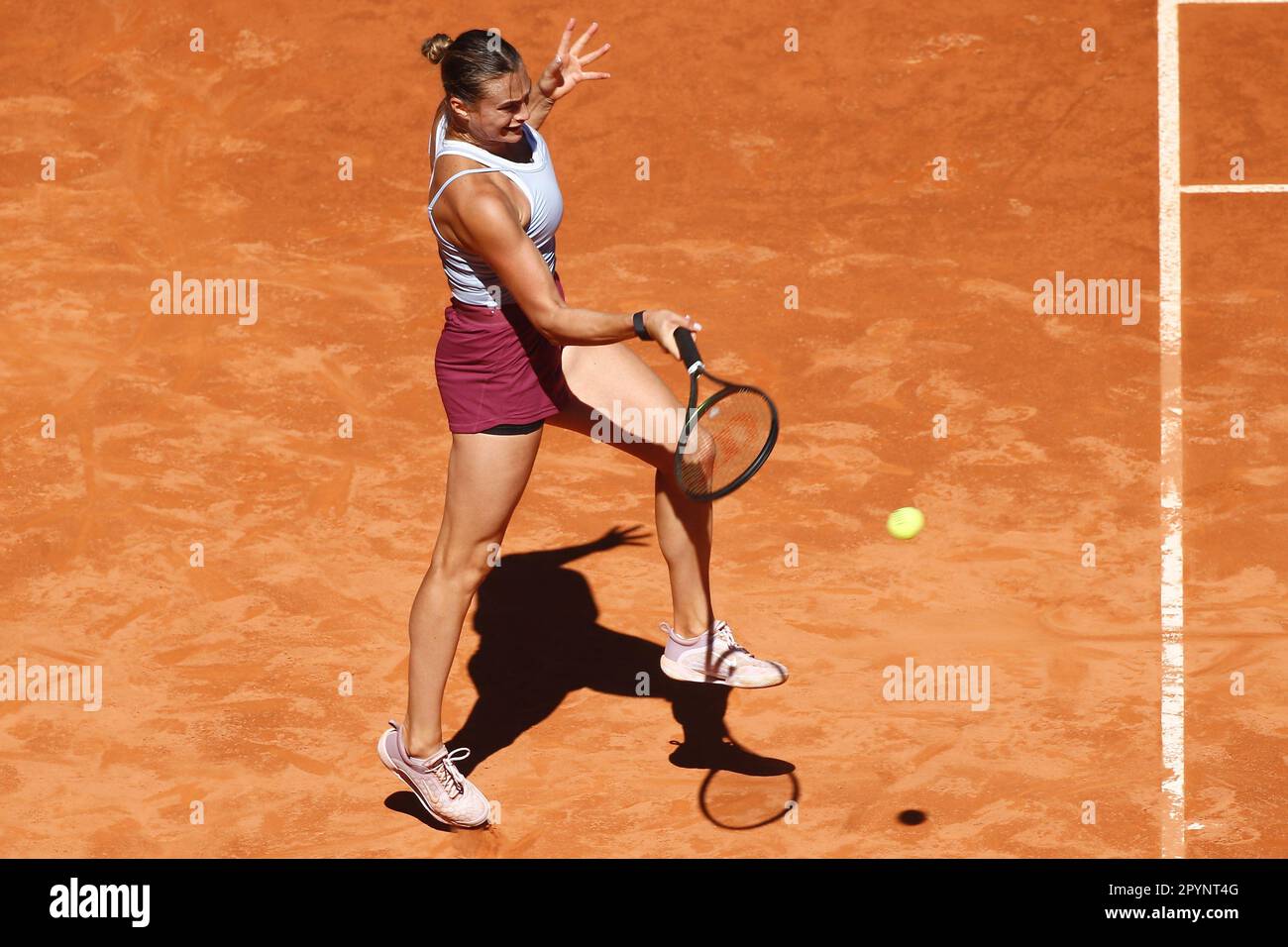 Madrid, Spain. 3rd May, 2023. Aryna Sabalenka (BLR) Tennis : Aryna Sabalenka during singles semi-final match against Maria Sakkari on the WTA 1000 tournaments Mutua Madrid Open tennis tournament at the Caja Magica in Madrid, Spain . Credit: Mutsu Kawamori/AFLO/Alamy Live News Stock Photo