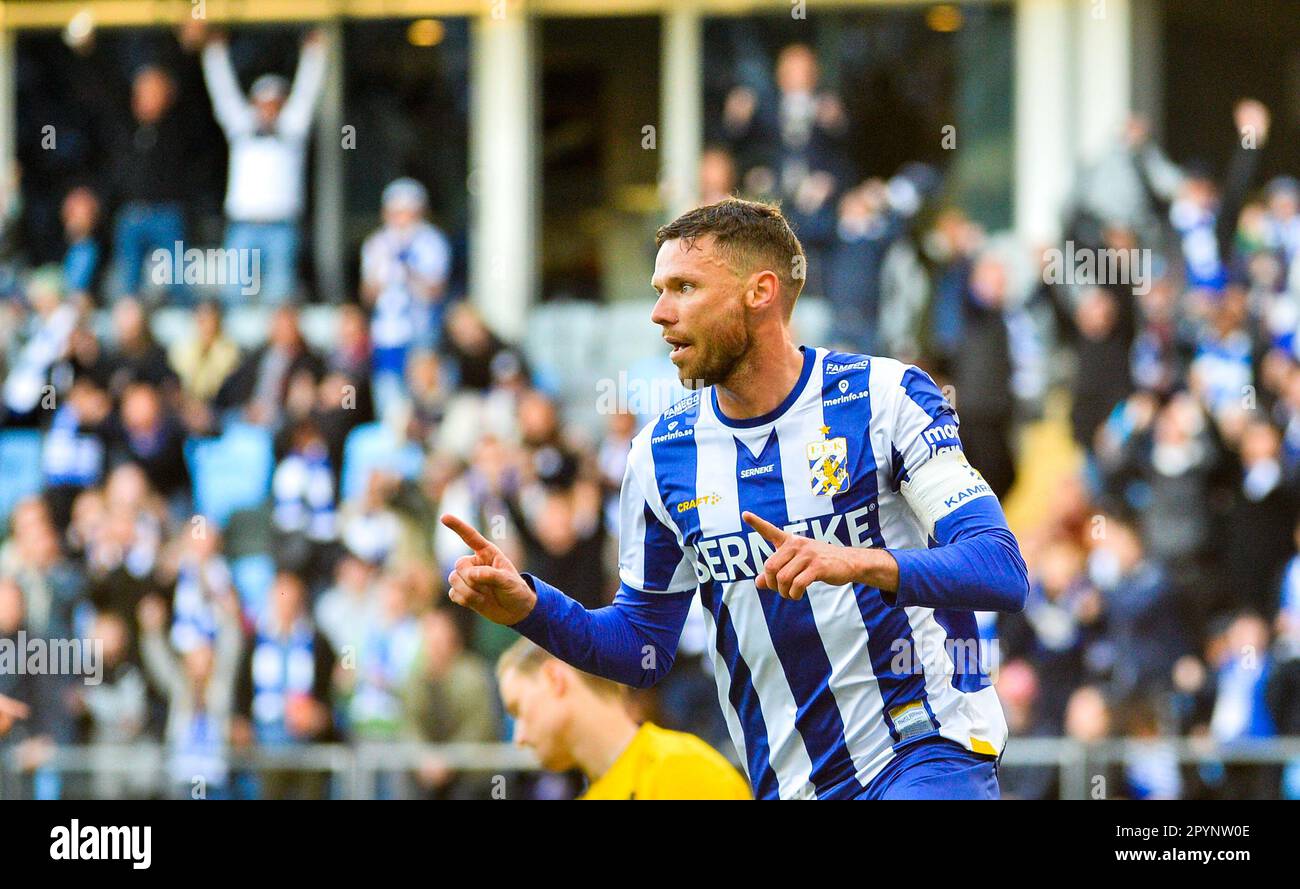 Gothenburg, 4 May 2023 Marcus Berg of IFK celebrates after