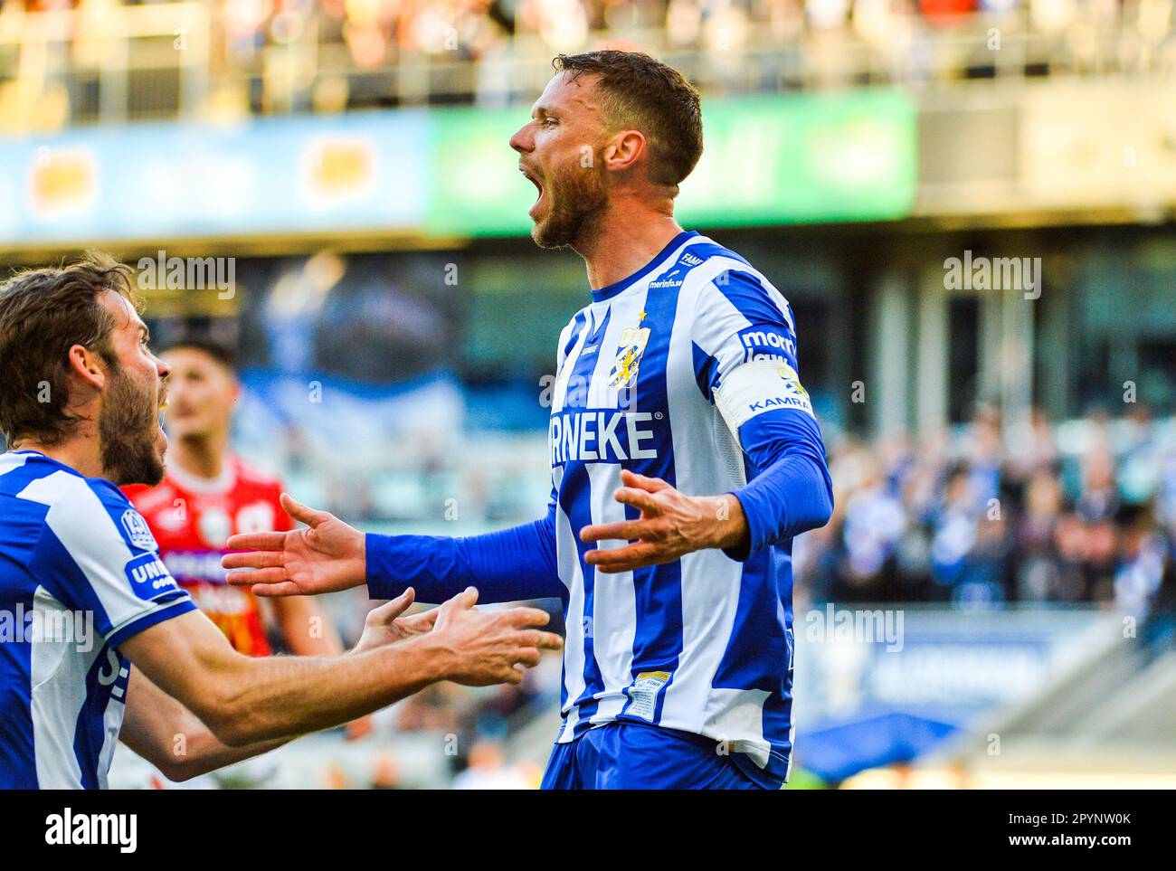 Gothenburg, 4 May 2023 Marcus Berg of IFK celebrates after
