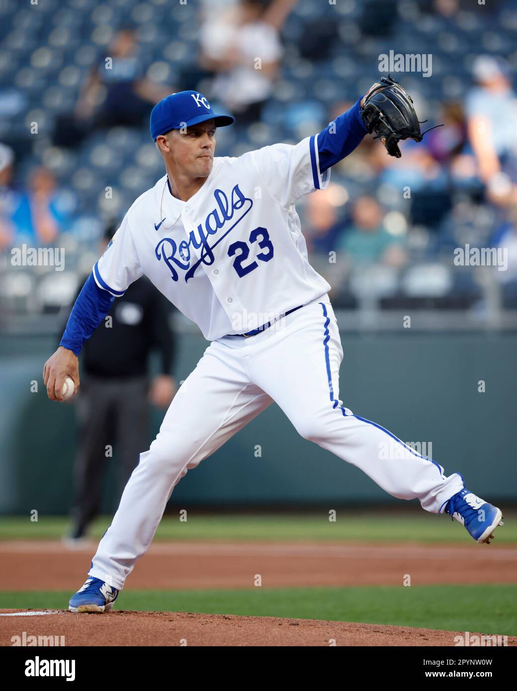 Kansas City Royals pitcher Zack Greinke during the first inning of a