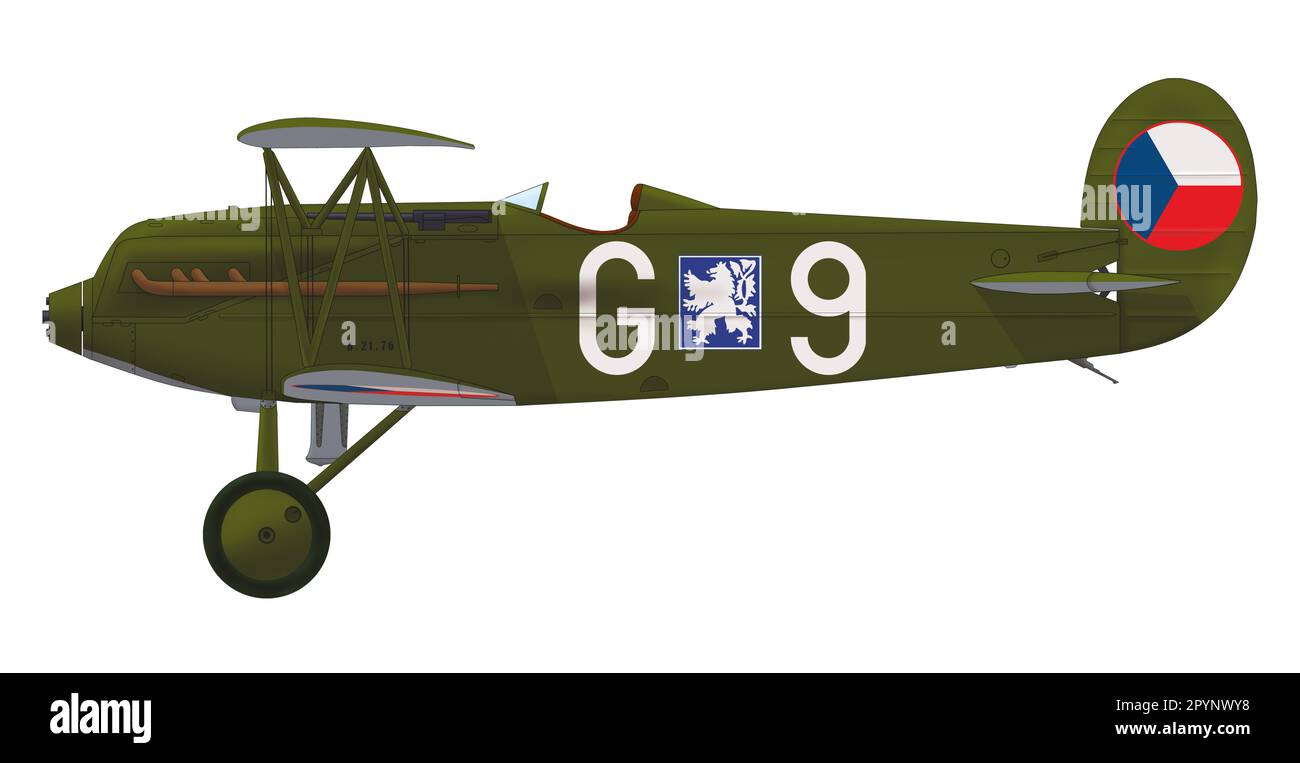 Avia B.21.76 of the Flight 32 of the Air Regiment 1 of the Czechoslovak Army Air Force, November 1932 Stock Photo