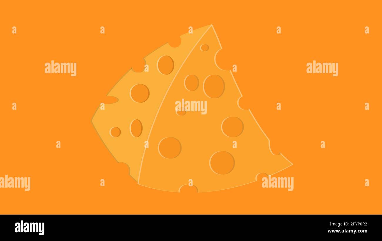 Cheese vector icon isolated on white background. Flat yellow milk food ...