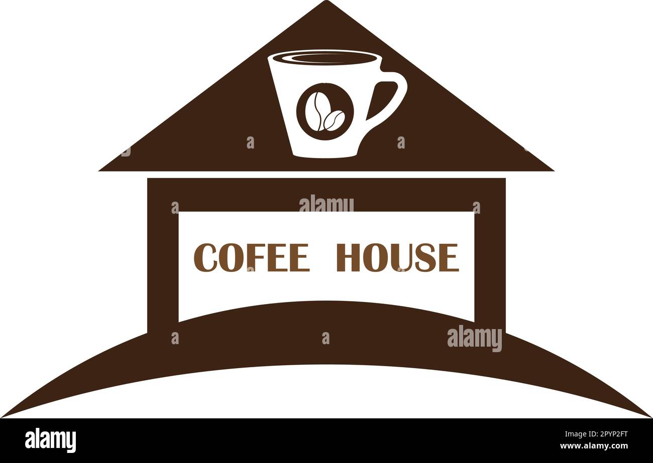 Cofee house logo vector illustration template design Stock Vector