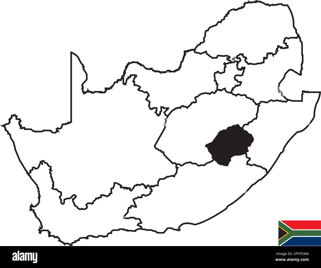 South Africa map icon vector illustration symbol design Stock Vector