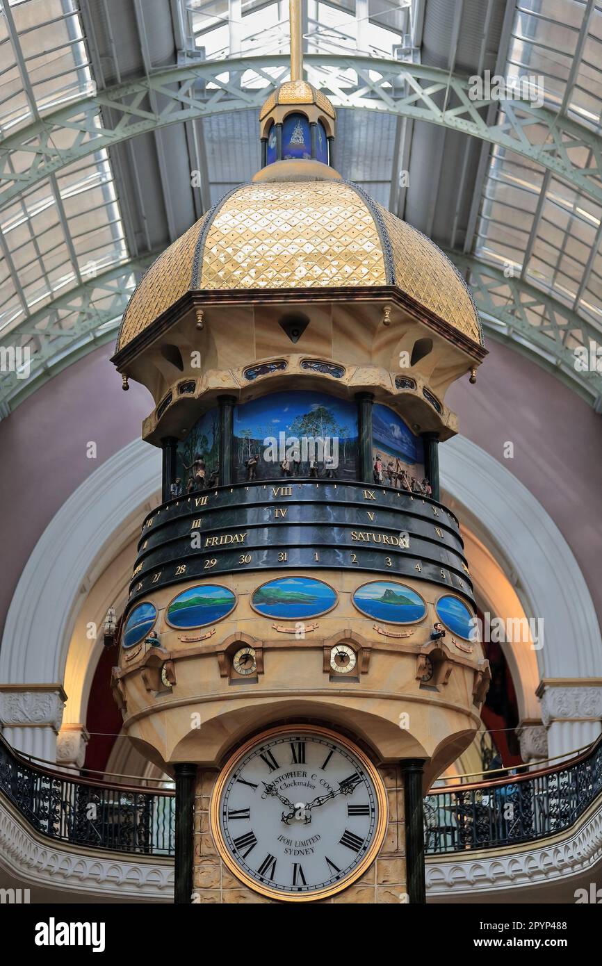Sydney, AustraliaOctober 16, 2018 The Great Australian Clock stands 10 msshows 33 historic