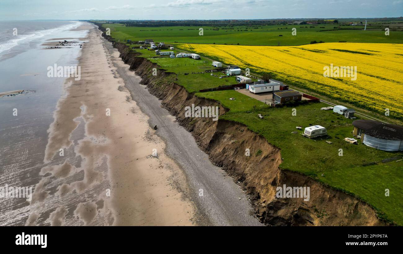 Coastal Erosion Holderness UK Stock Photo Alamy