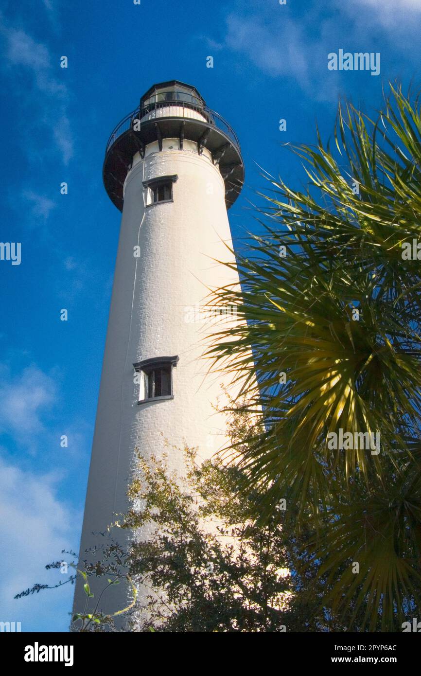 St. Simons Island Lighthouse (1872), USA Stock Photo Alamy