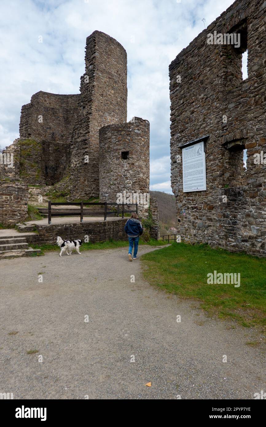 Burg Windeck (Siegen) . Windeck im Rhein-Sieg-Kreis Stock Photo