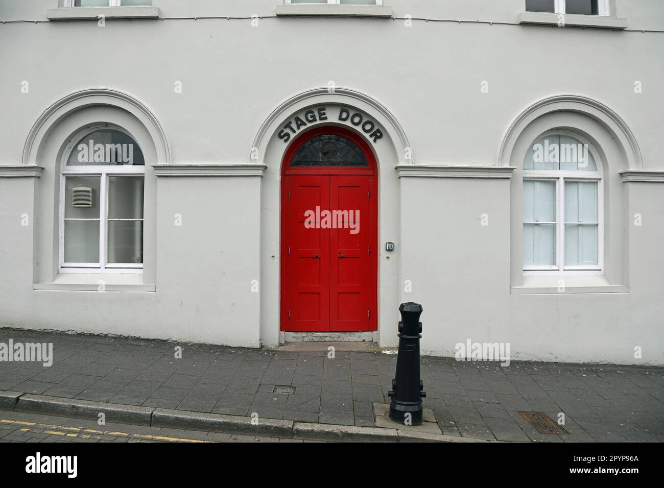 Stage door of The Playhouse in Derry Stock Photo Alamy