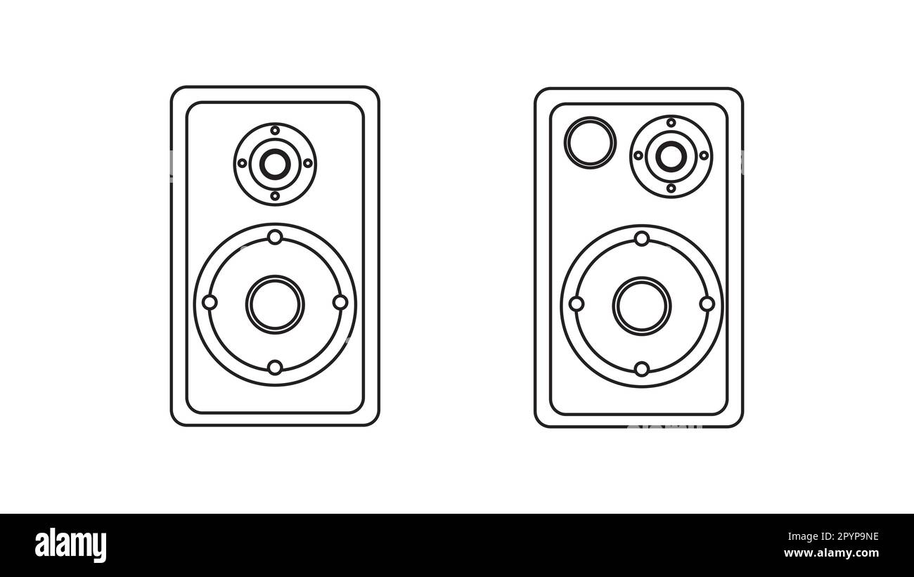 audio speakers drawing