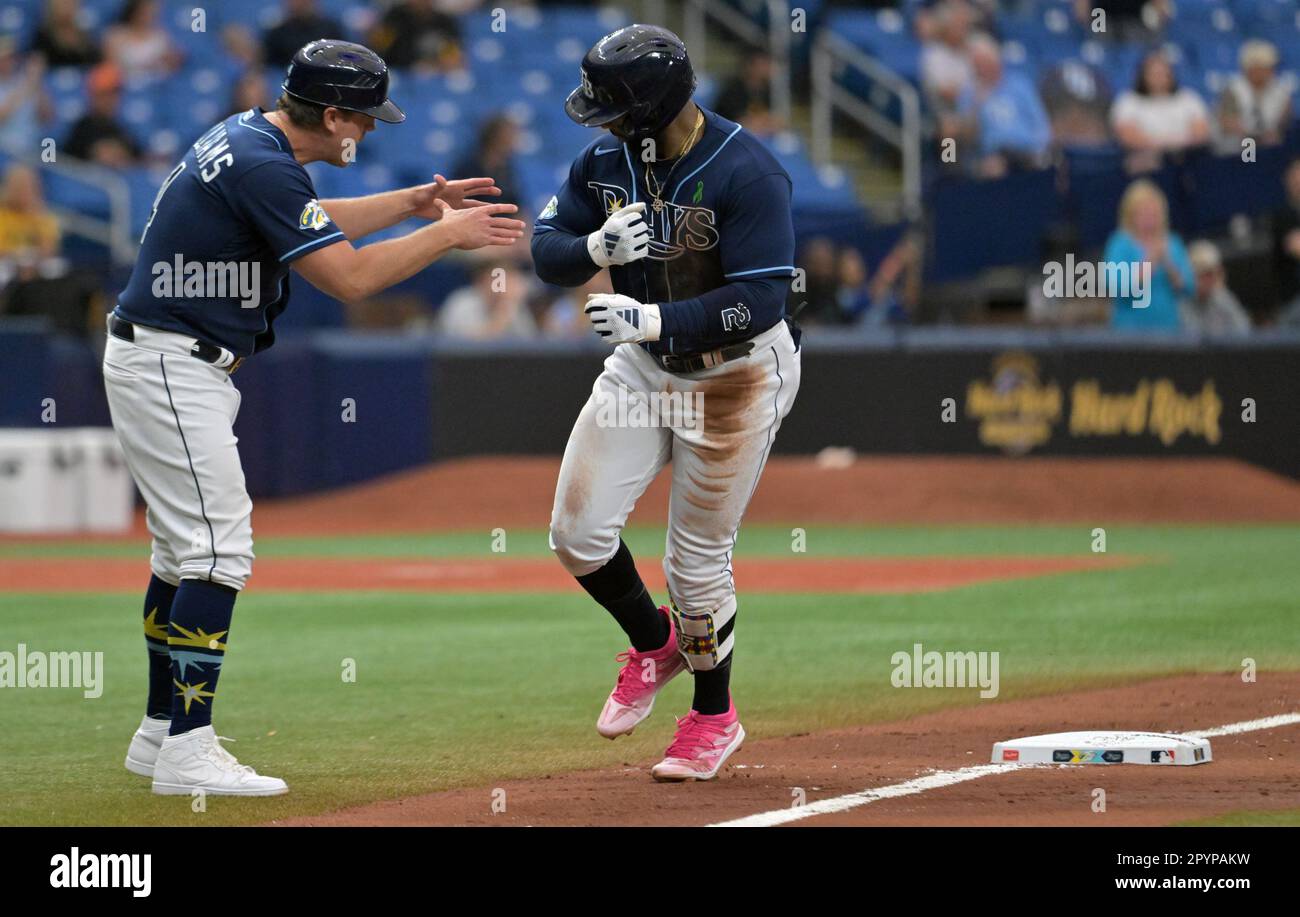 St Petersburg, United States. 04th May, 2023. Tampa Bay Rays third base